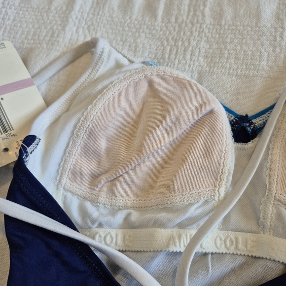 Anne Cole women's size 6 3 shade with white 1 piece swimsuit NWT - Picture 4 of 6